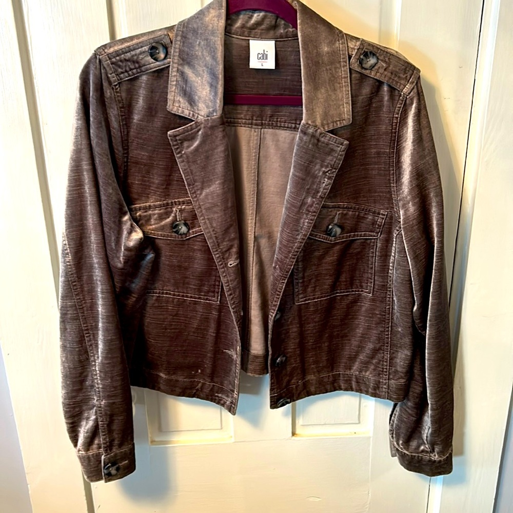 Short velvet jacket